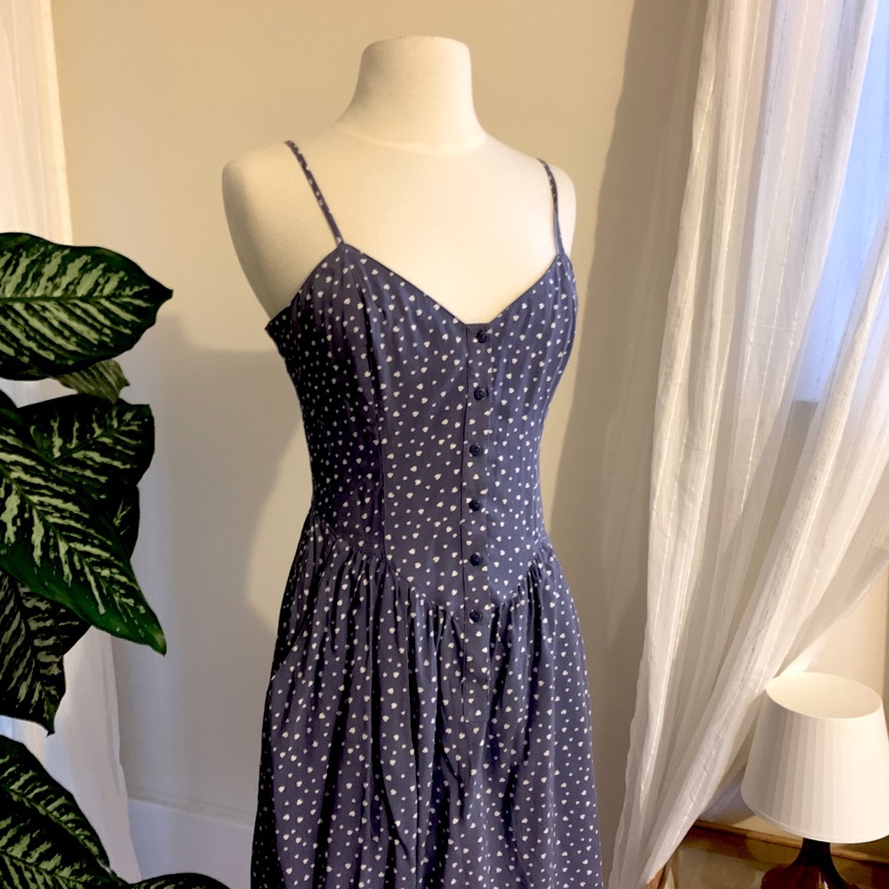 H&M Periwinkle Polka Hearts Summer Dress